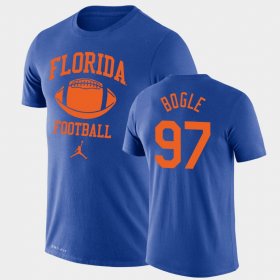 #97 Khris Bogle Retro Football Florida Lockup Legend Performance Men's Royal T-Shirt 825735-892