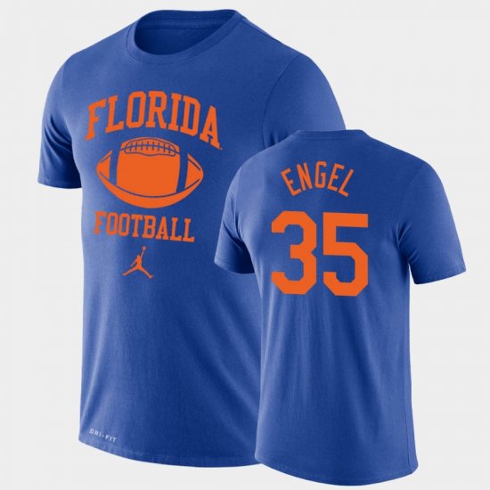 #35 Kyle Engel Retro Football Florida Gators Lockup Legend Performance Men Royal T-Shirt 407757-307