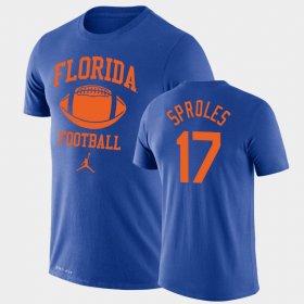 #17 Nick Sproles Retro Football Florida Gators Lockup Legend Performance Men's Royal T-Shirt 304768-481