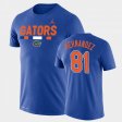 #81 Aaron Hernandez Team DNA Florida Legend Performance Jordan Brand Mens Royal T-Shirt 936625-912