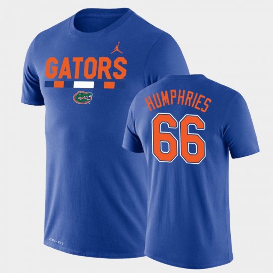 #66 Jaelin Humphries Team DNA UF Legend Performance Jordan Brand Men Royal T-Shirt 407264-624