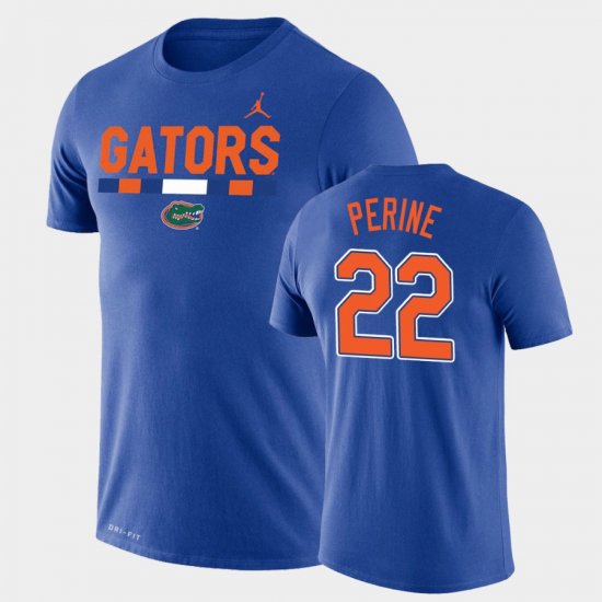 #22 Lamical Perine Team DNA UF Legend Performance Jordan Brand Mens Royal T-Shirt 278260-862