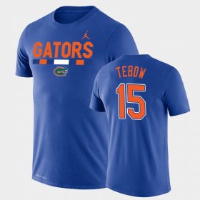 #15 Tim Tebow Team DNA Florida Legend Performance Jordan Brand Men Royal T-Shirt 644463-548
