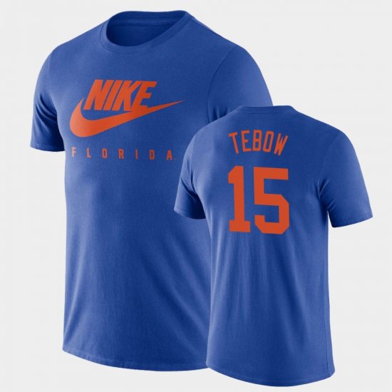 #15 Tim Tebow Spring Break Futura Florida Gators Essential Futura Men\'s Royal T-Shirt 655665-700