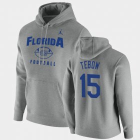 #15 Tim Tebow Oopty Oop Florida Football Pullover Men's Gray Hoodie 423833-287