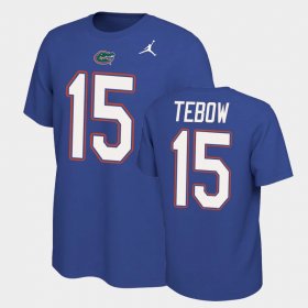#15 Tim Tebow Name and Number Florida Name & Number Retro Mens Royal T-Shirt 342895-223