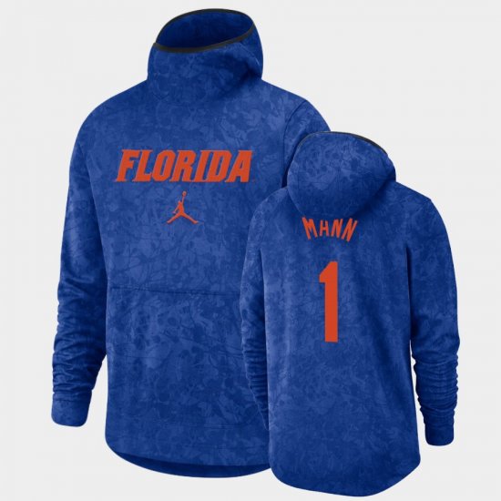 #1 Tre Mann Basketball Spotlight Florida Gators Pullover Team Logo Mens Royal Hoodie 659306-755