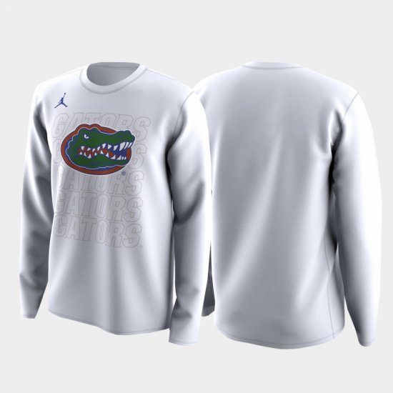 Family on Court Florida March Madness Legend Basketball Long Sleeve Men\'s White T-Shirt 679635-600