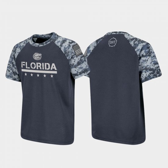 OHT Military Appreciation Florida Gators Raglan Digital Camo Youth Charcoal T-Shirt 595617-187